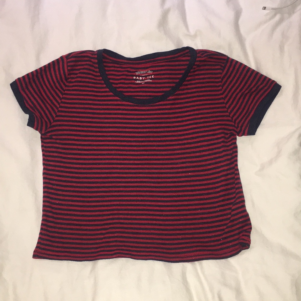Cropped cotton t-shirt